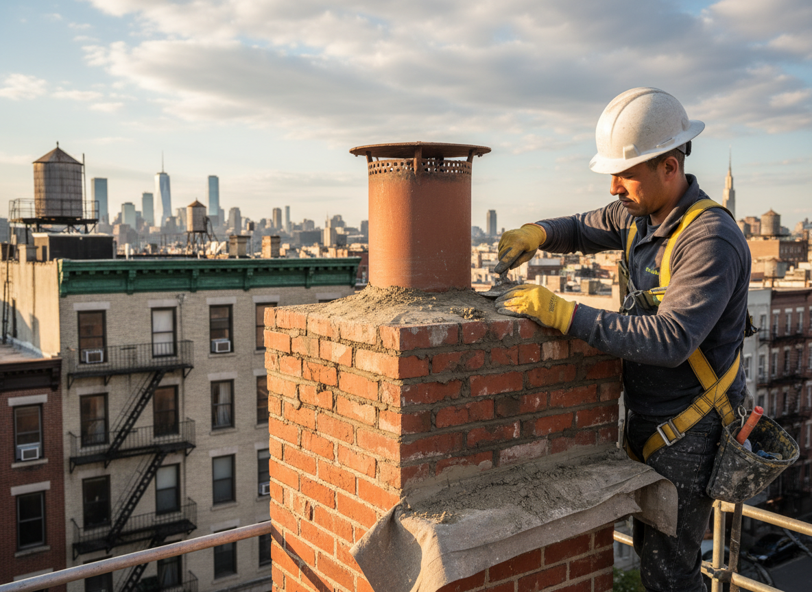 Chimney repair in Hudson Heights